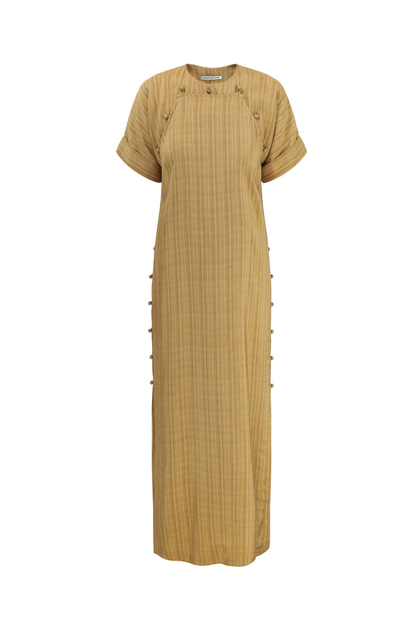 SAMUEL GUI YANG 25 autumn and winter MAY LING dress SGY-AW25BDR02-1-1-GOLDEN (GOLDEN SPICE)